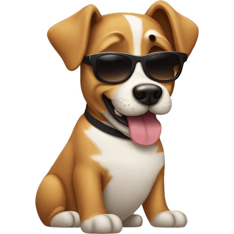 dog wearing sunglasses emoji