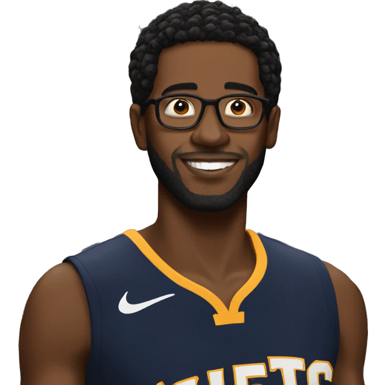 black man at nba basketball game emoji