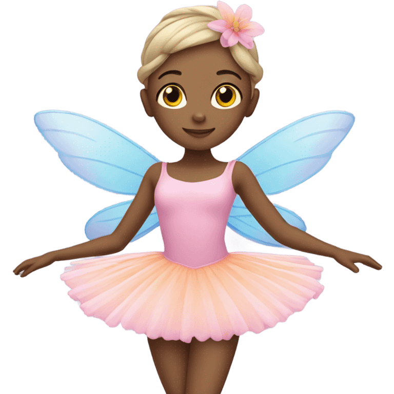 Ballerina fairy colorful emoji