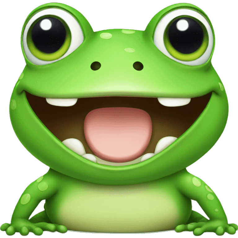 Happy frog  emoji