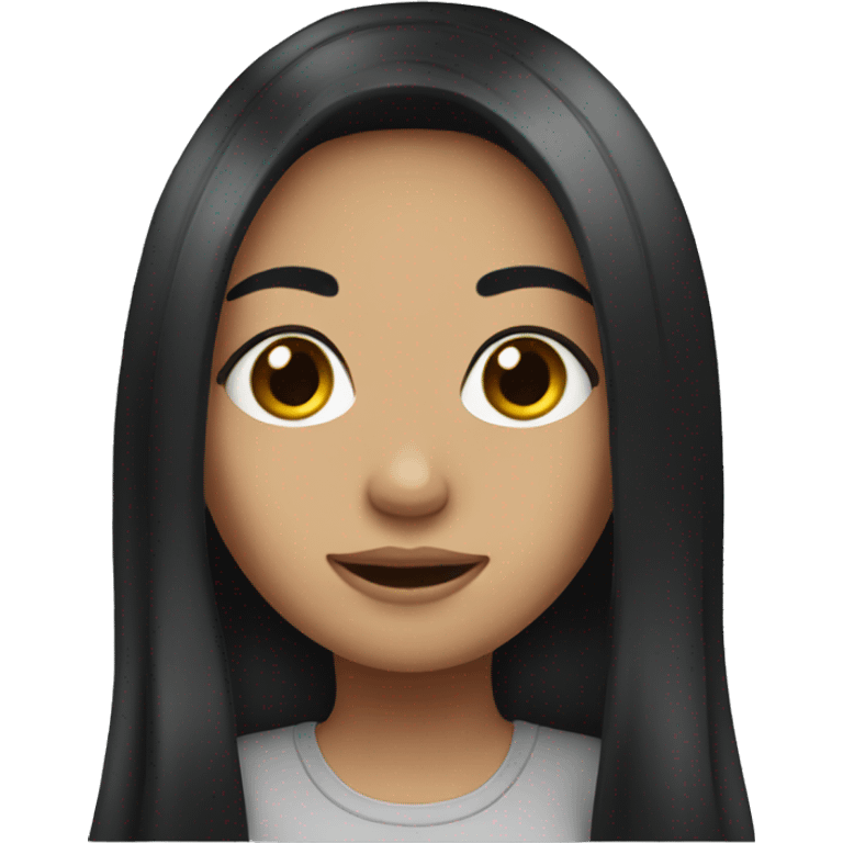 Pretty girl with long black hair emoji