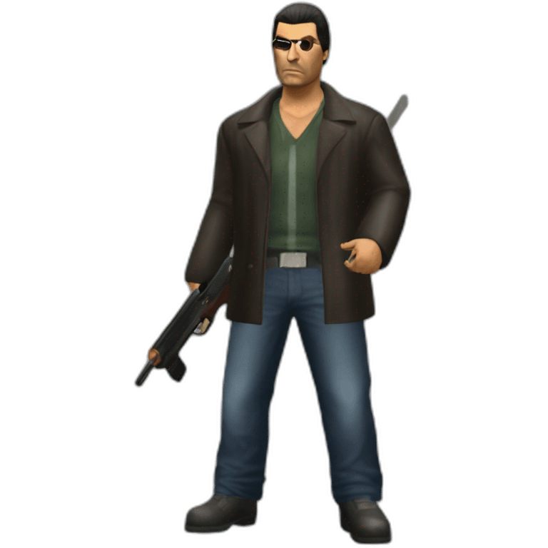 GTA III Italian Mafia man with shotgun emoji