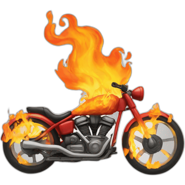 Bike on fire emoji