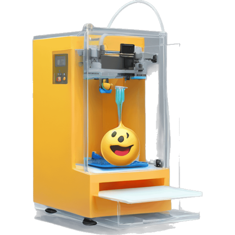 sla liquid resin 3d printer raising up miniature print emoji