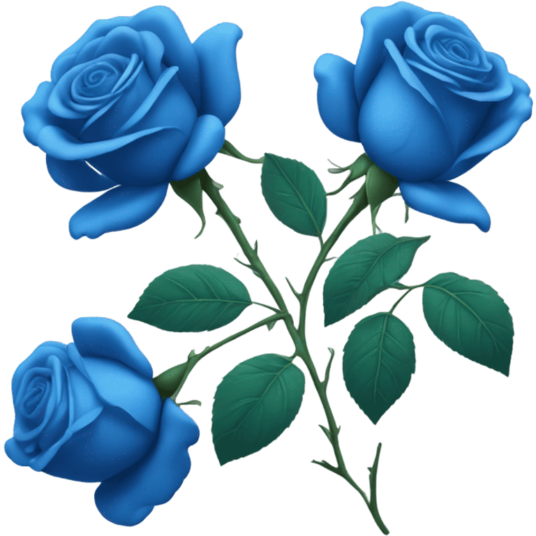 Blue rose emoji