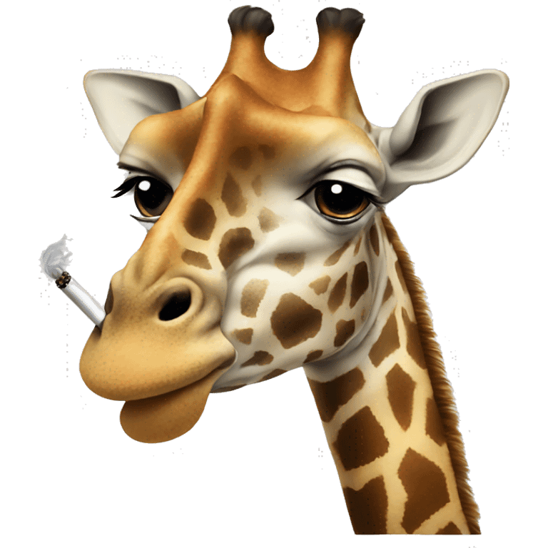 Giraffe smoking  emoji