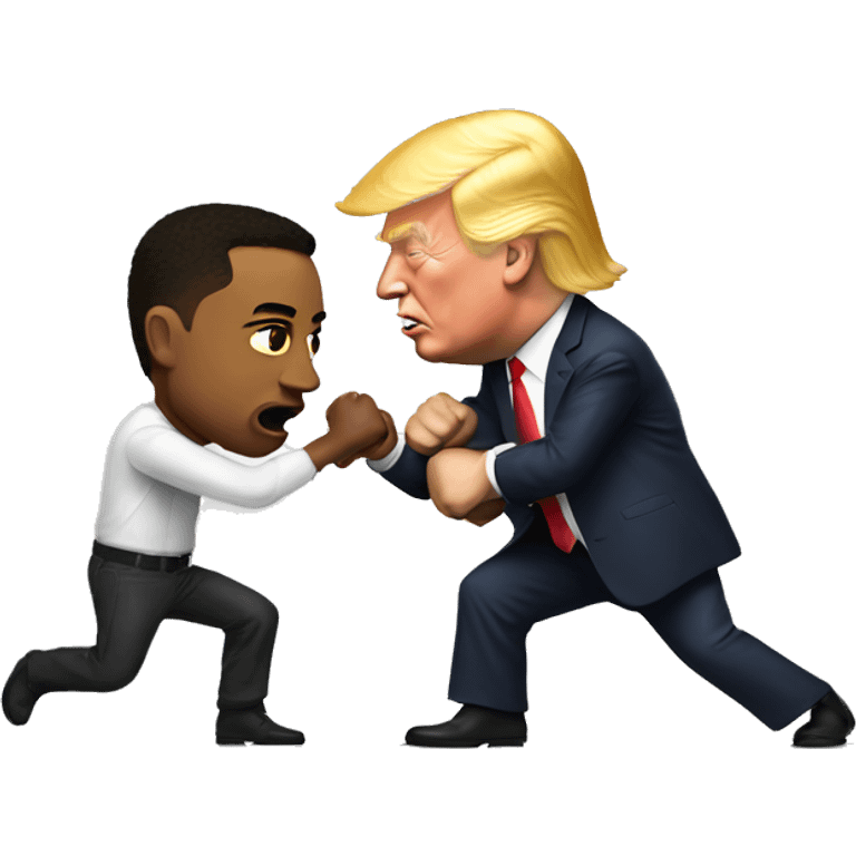 Trump fighting Elon Musk emoji