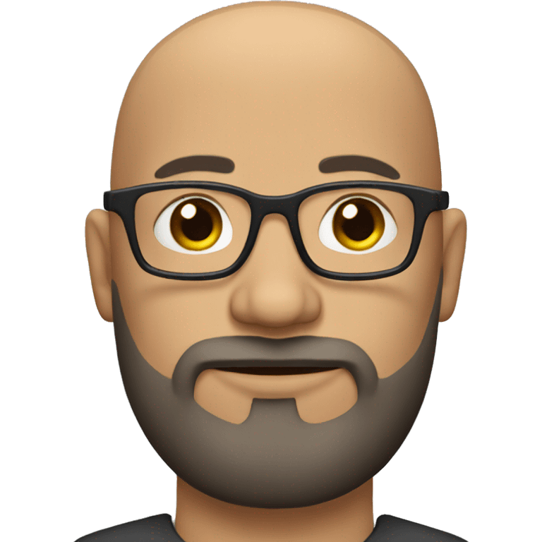 bald man with glasses and a beard emoji