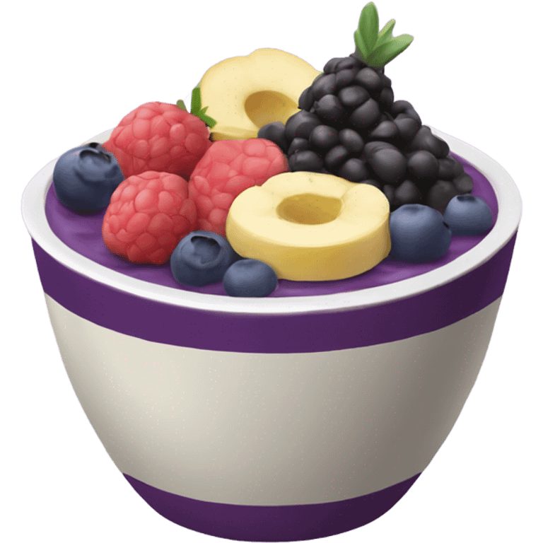 acai bowl cup filled with toppings  emoji