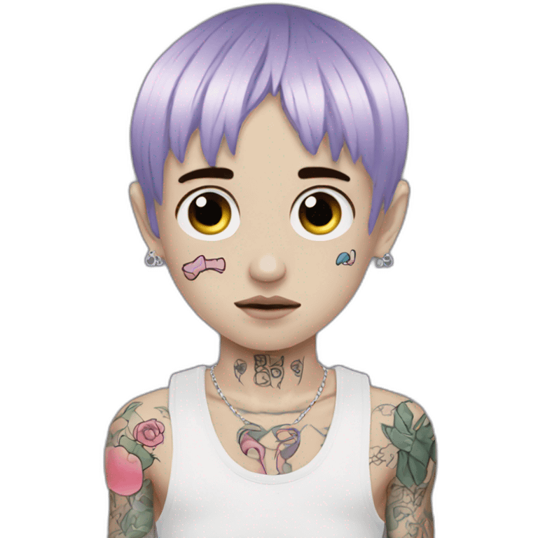 tatto de lil peep crybaby emoji