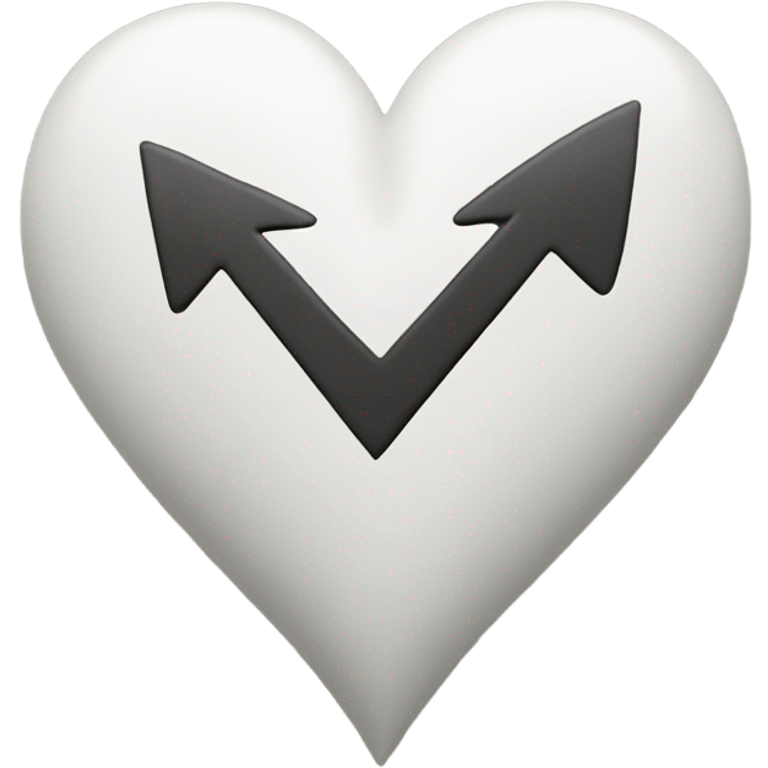 White heart with an arrow through it  emoji