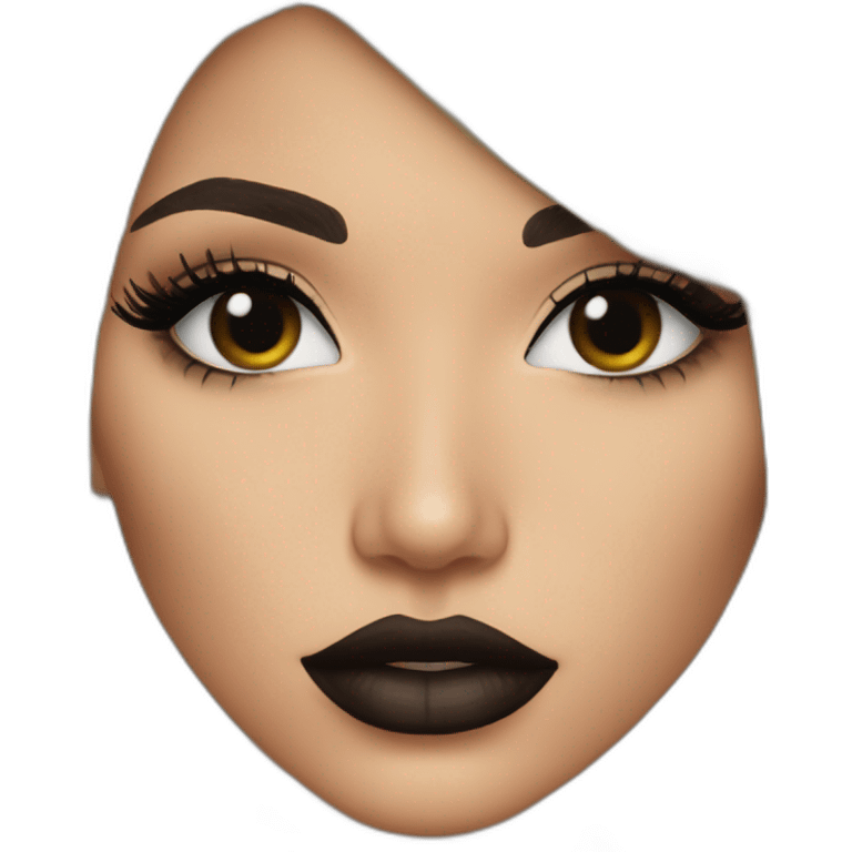 Kylie Jenner Lip hair black emoji