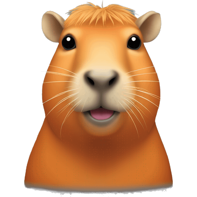 Capybara with orange on its head emoji