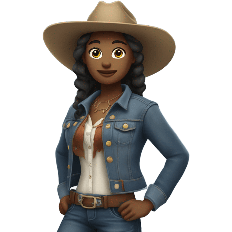 Black cowgirl  emoji