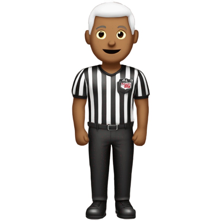 NFL referee wearing red and white shirt emoji