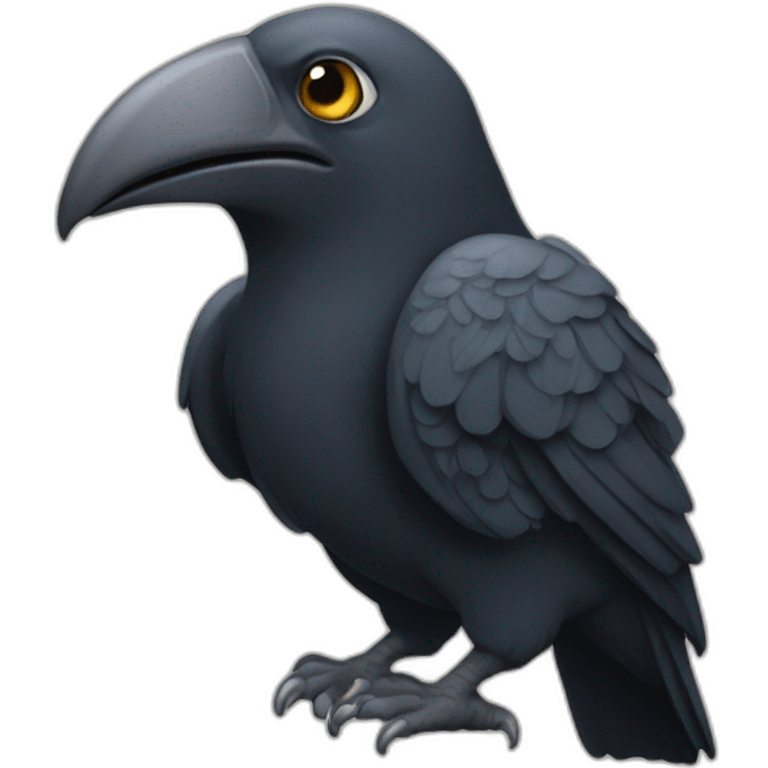 Corbeau sur éléphant emoji