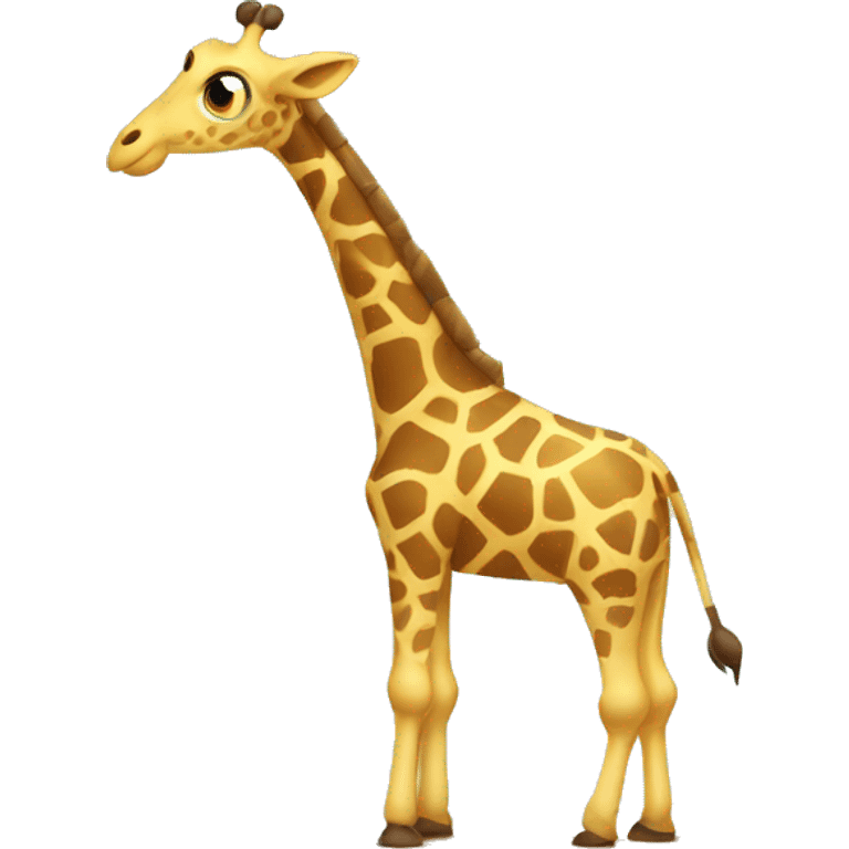 a giraffe making pilates emoji