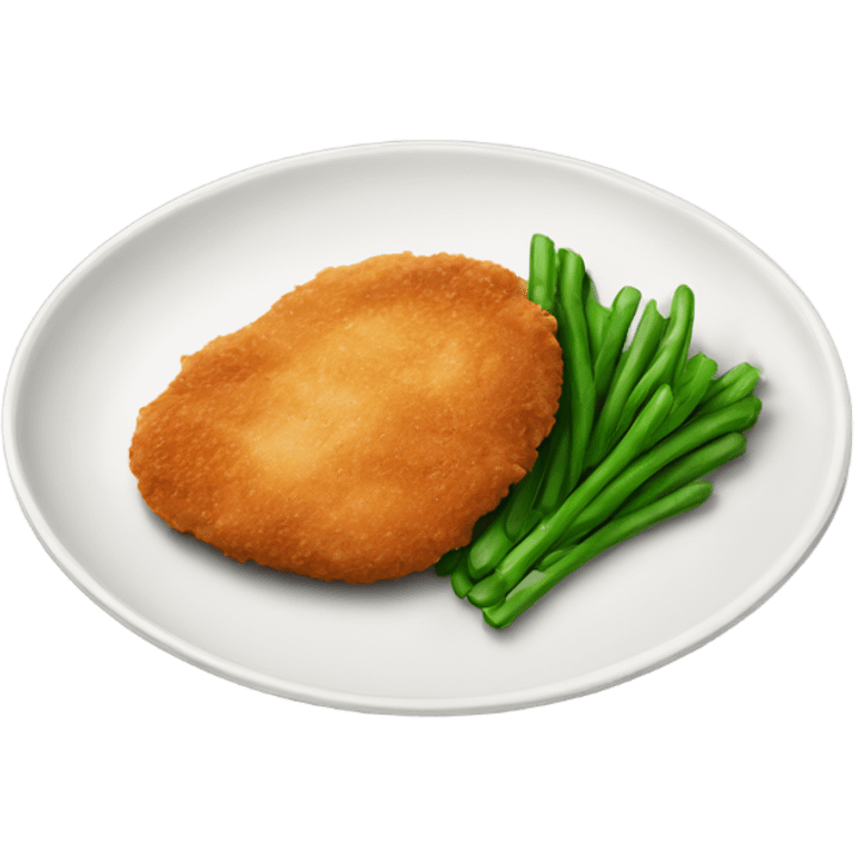 Chicken cutlets on a plate  emoji