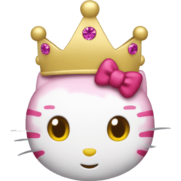 create a hello kitty with crown emoji