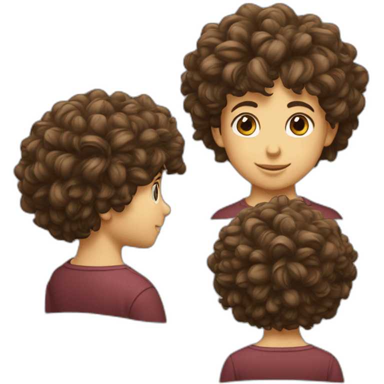 Un garcon de 12 avec des cheveux bouclé emoji