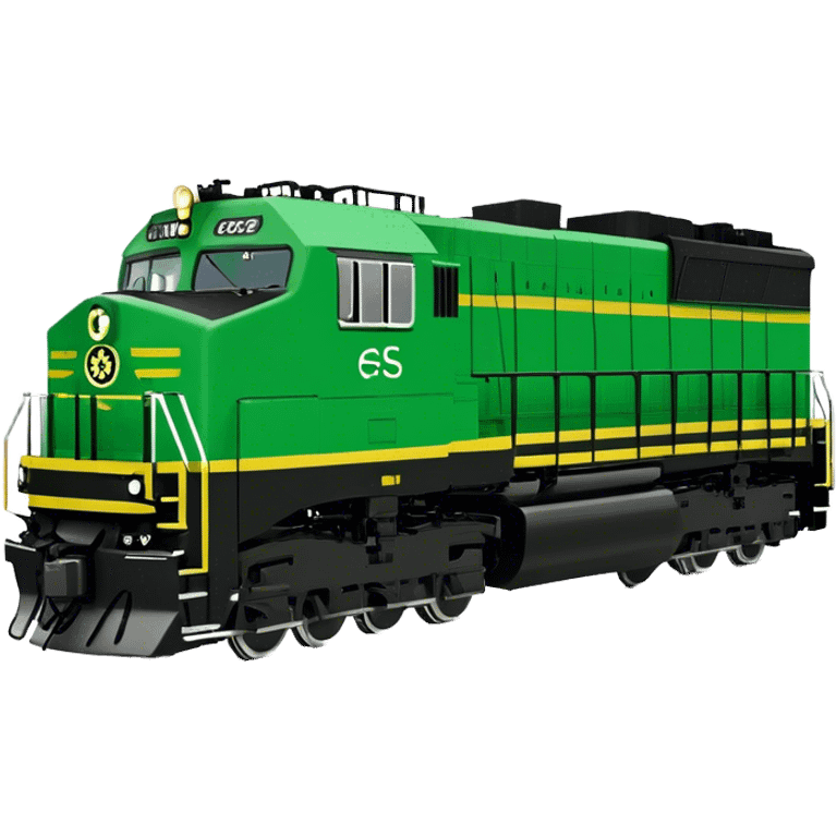 Locomotive (Freight) - GE ES44AC (Model Year: 2021) (Iconic colour: Green and black) emoji