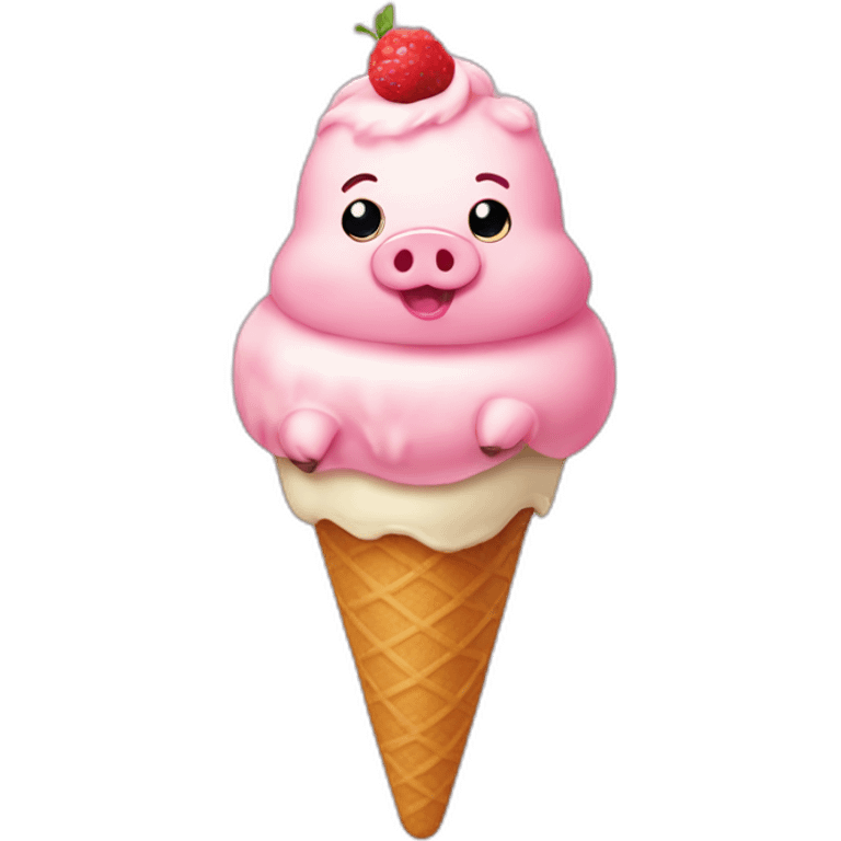 ice cream pig emoji