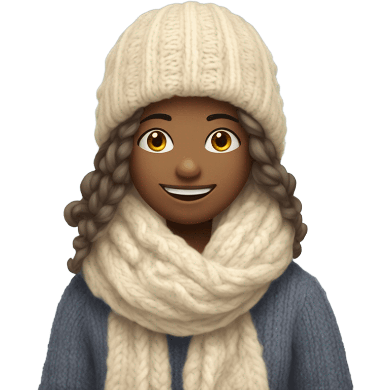 Cozy winter girl emoji