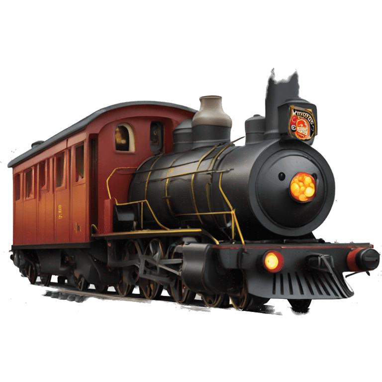 a steam train carrying beer emoji