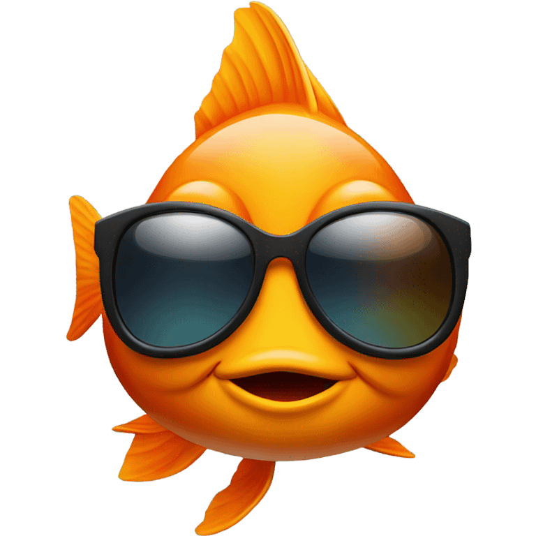 Goldfish with sunglasses  emoji