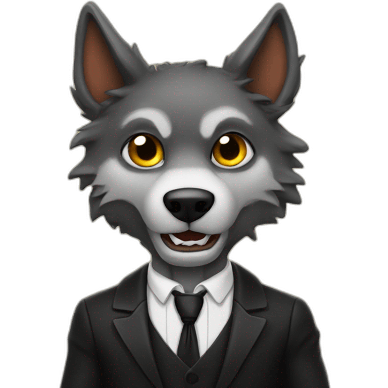 Werewolf in a tux emoji