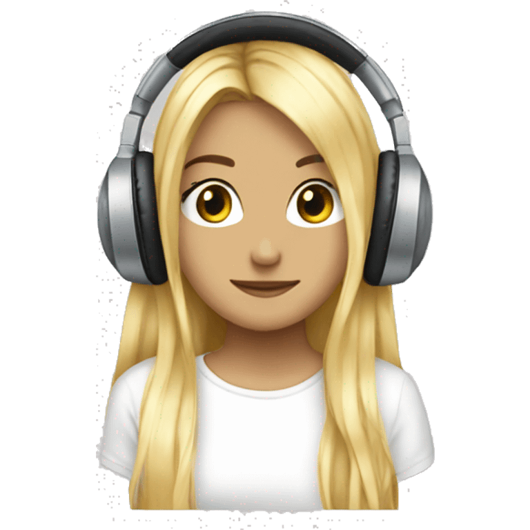 blond girl headphones an micro tumblr emoji