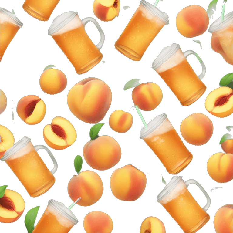 Peach iced tea emoji