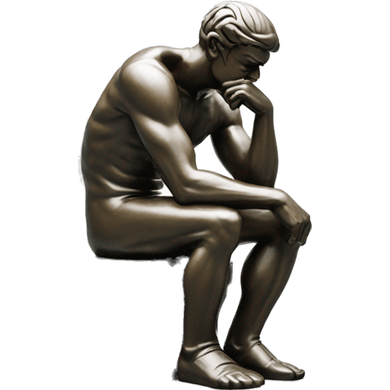 The Thinker sculpture emoji