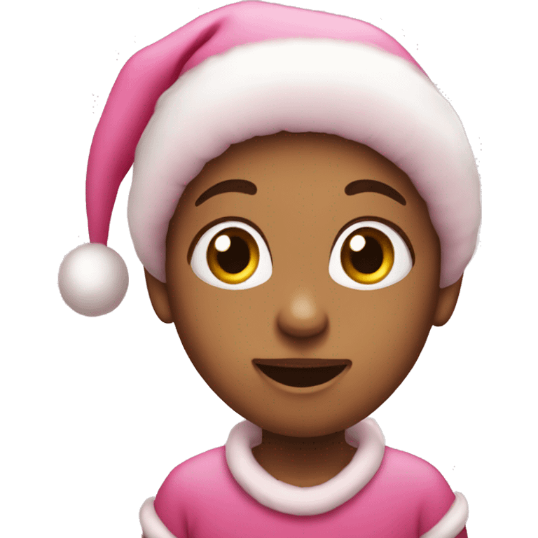 cute pink christmas emoji