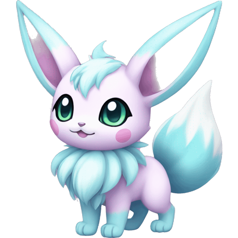 Kawaii Pastel Eeveelution-Cute-Pokémon-fusion full body emoji