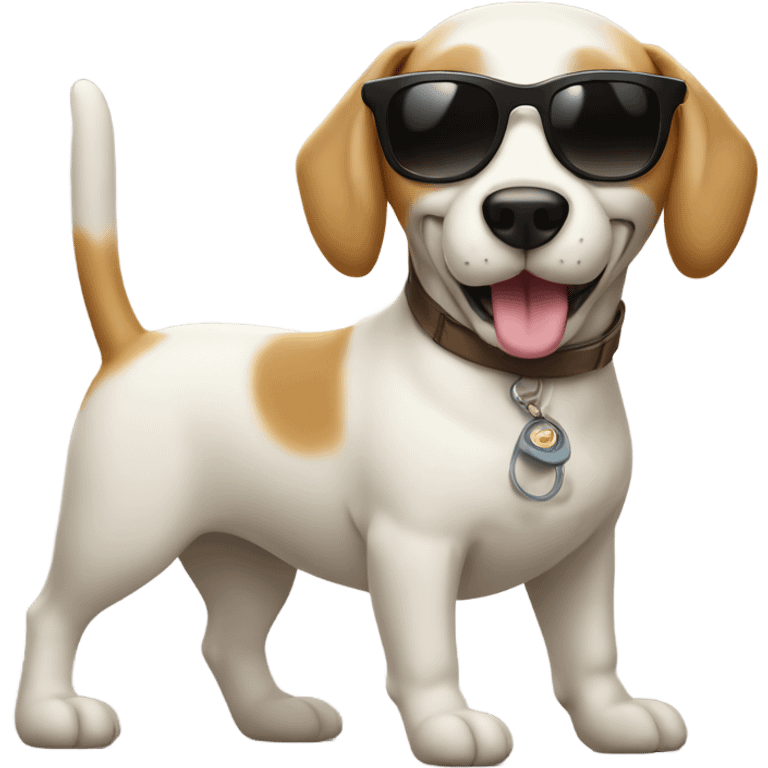 Dog with sunglasses and thumbs up  emoji