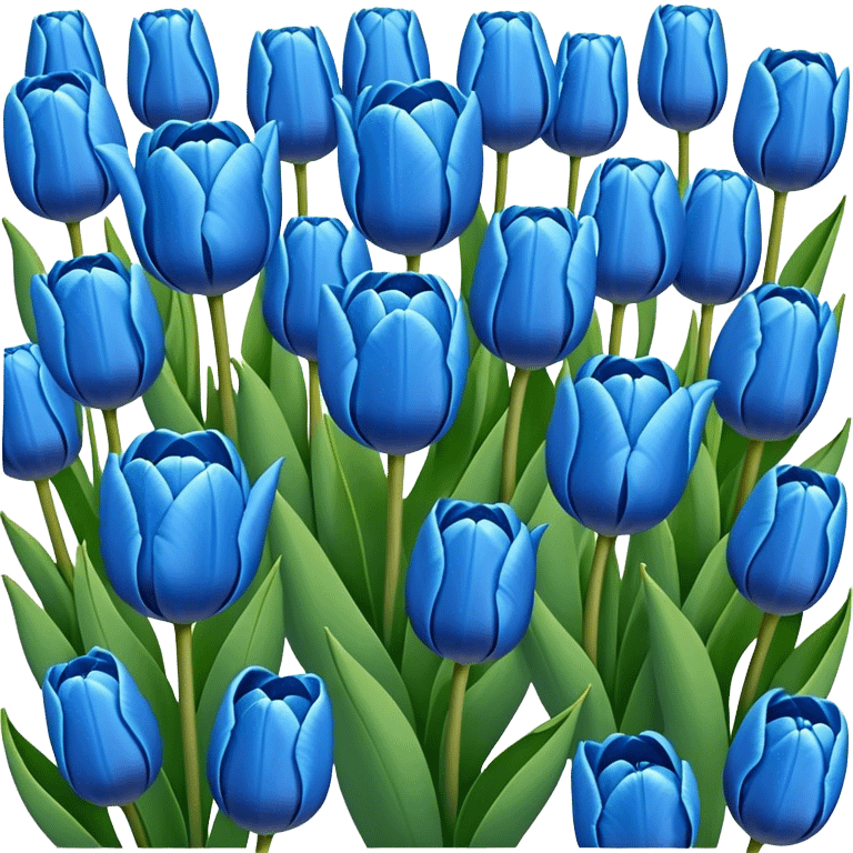 Blue tulips  emoji