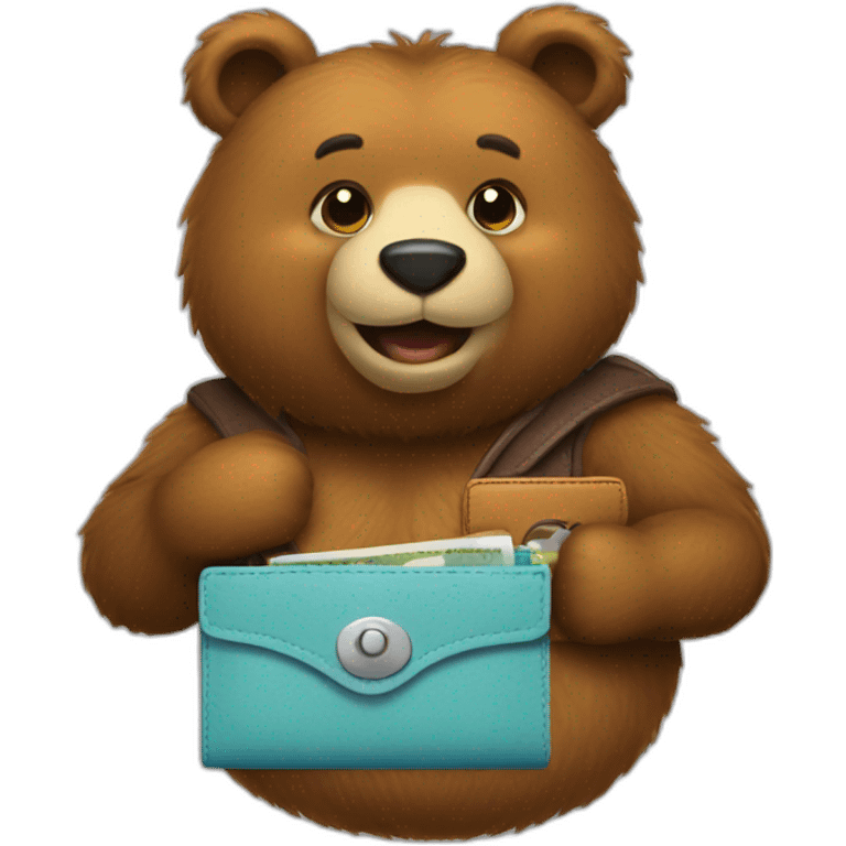 Bear with wallet emoji