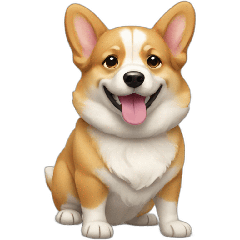 champagne corgi emoji