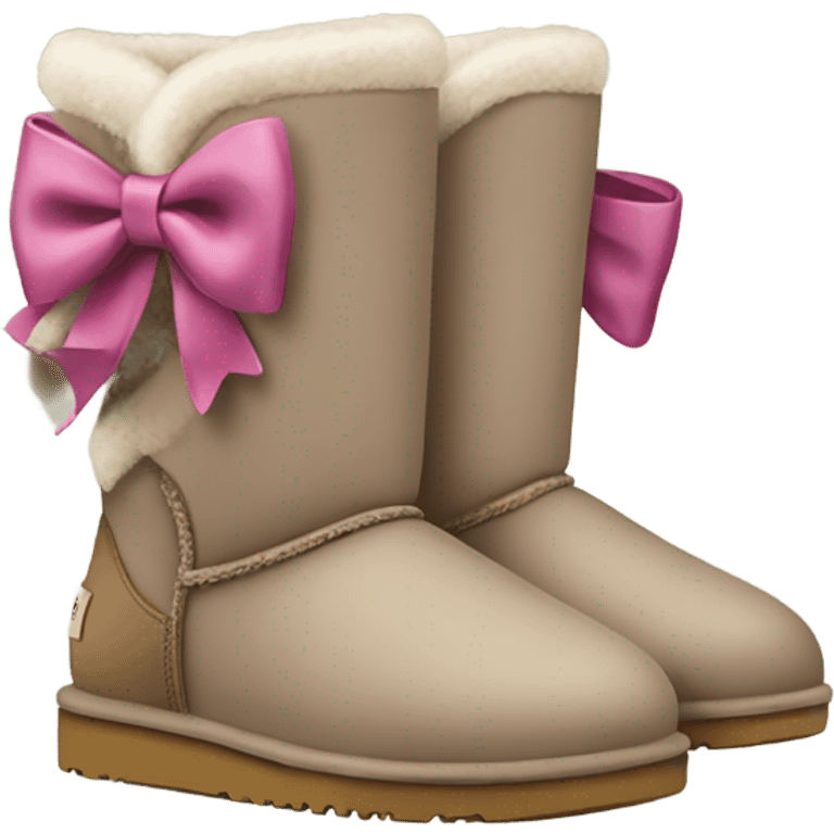 Uggs with bow emoji