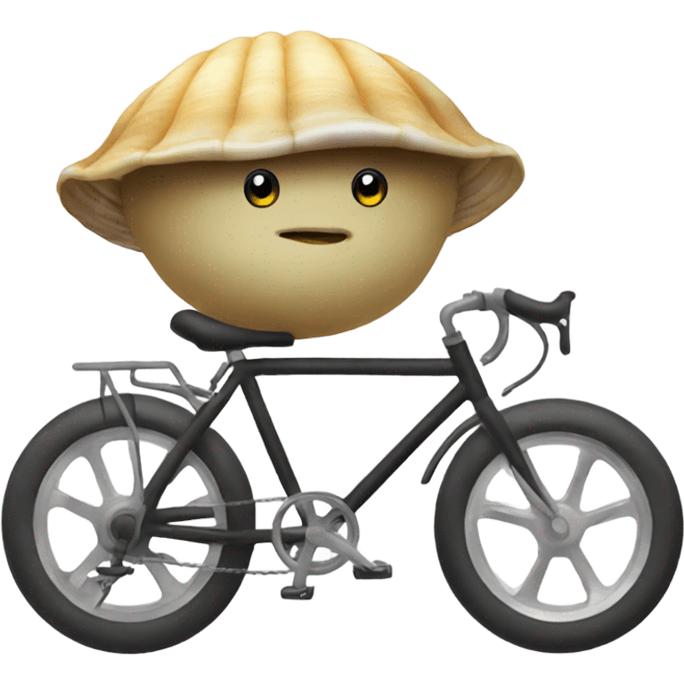 Clam on a bike emoji