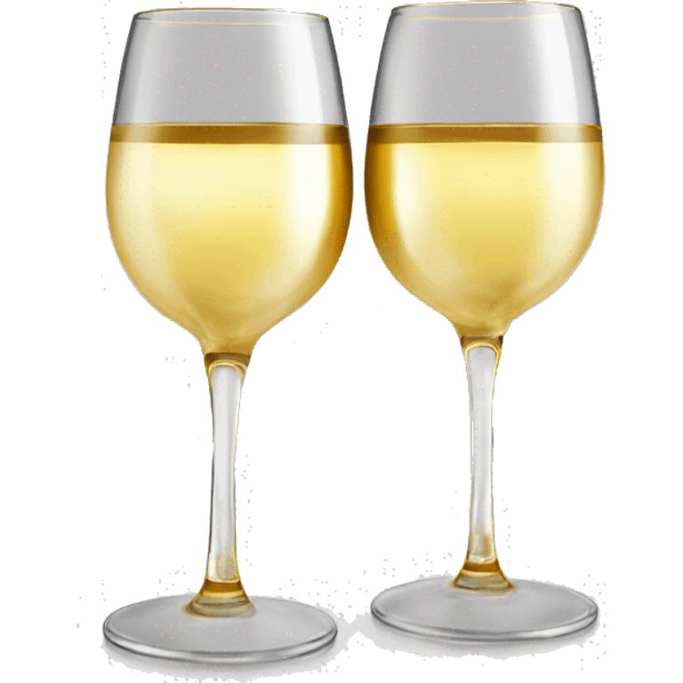 2 Solid opaque gold Wine glasses cheers emoji