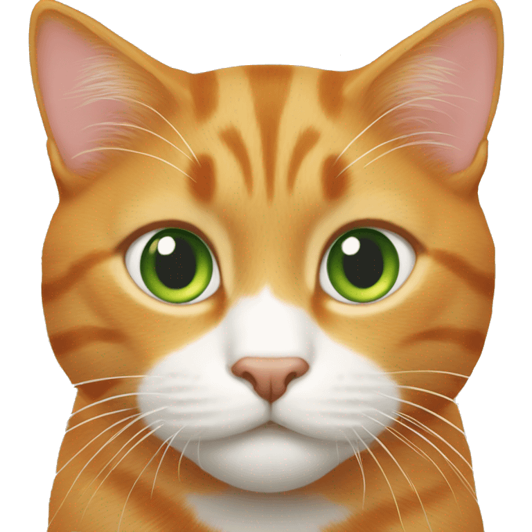 Big orange tabby green eyes emoji