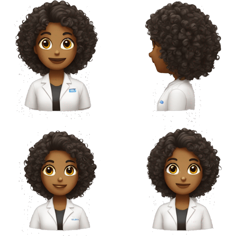 massage therapist curly hair girl emoji