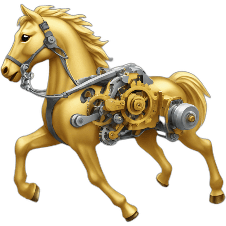 Mechanical Engineering running golden horse emoji