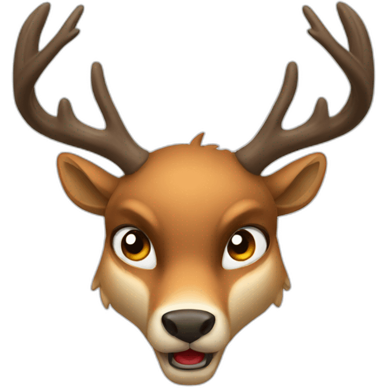 angry deer emoji