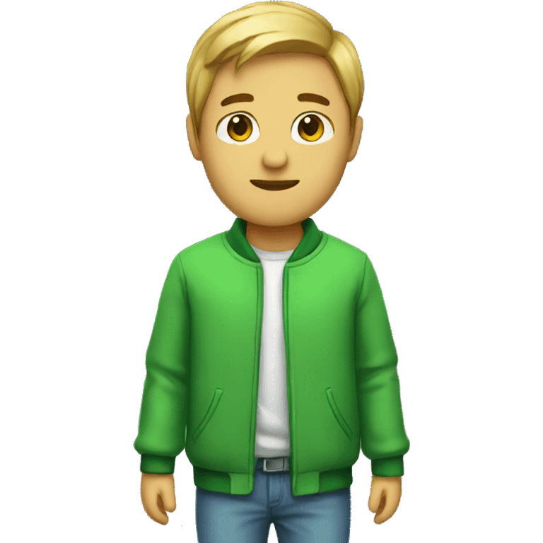 human with green clothes emoji