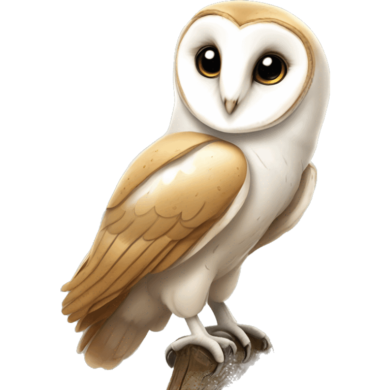 A cute barn owl emoji