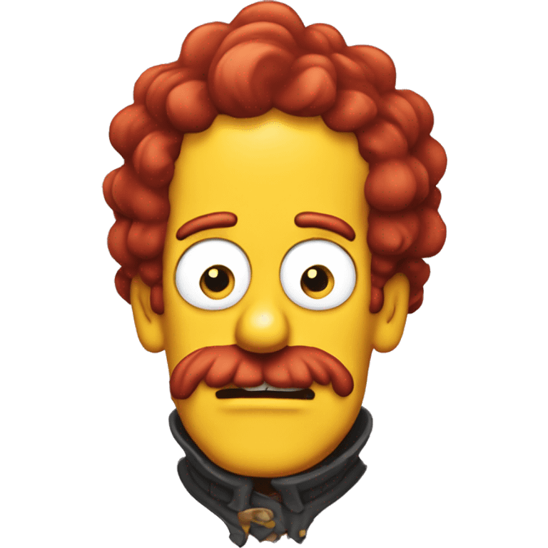 Simpson bard with red hair emoji