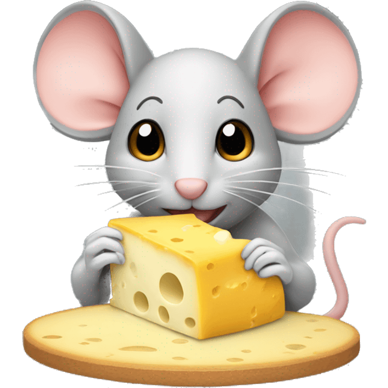 mouse eating cheese emoji